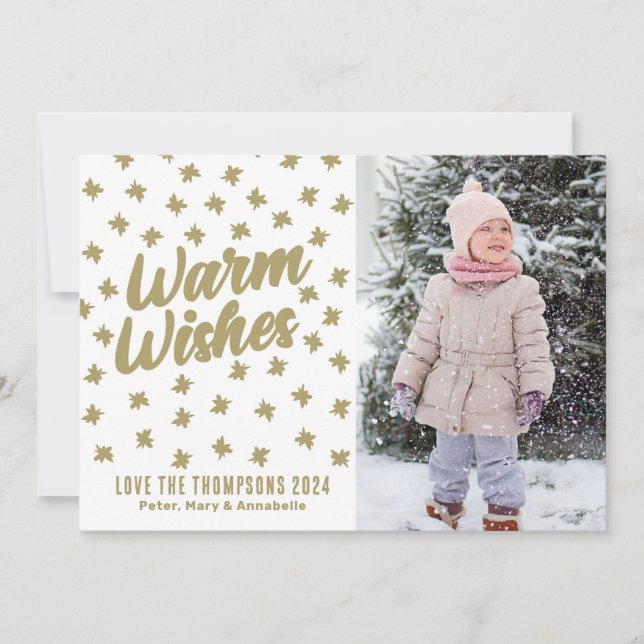 Warm Wishes Holiday Card (Front)