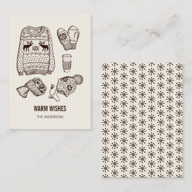 Warm Wishes Holiday Essentials Mini Note Card (Front/Back)