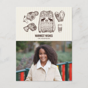 Warm Wishes Holiday Essentials Photo Postcard