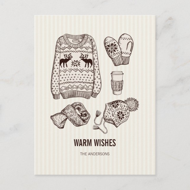 Warm Wishes Holiday Essentials Postcard (Front)
