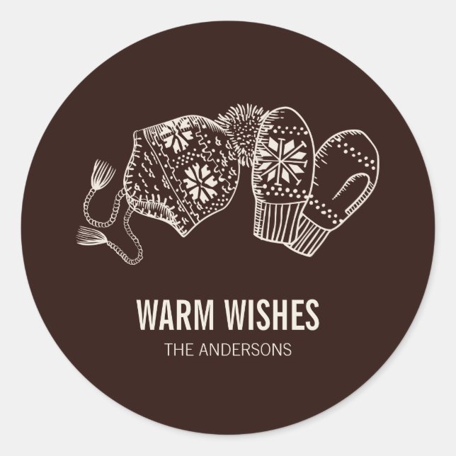 Warm Wishes Holiday Essentials Sticker (Front)