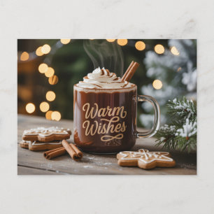 Warm Wishes Holiday Mug: Cozy Hot Chocolate Postcard