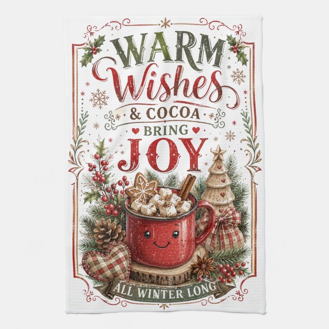 Warm Wishes Kitchen Towel (Vertical)