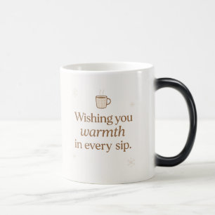 Warm Wishes Minimalist Christmas Quote Mug