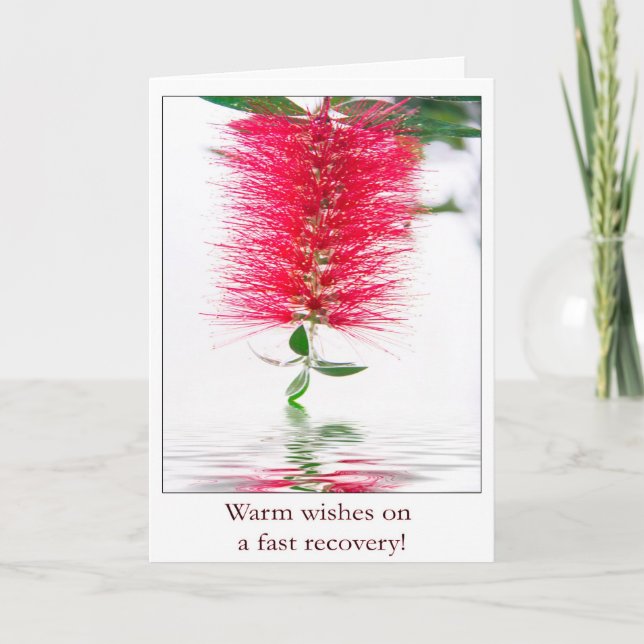 Warm Wishes On A Fast Recovery Flower Card (Front)