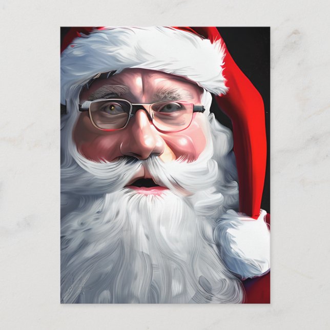 Warm Wishes, Personalized Christmas Postcard (Front)