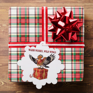 Warm Wishes Wild Wings Hoopoe Christmas Gift Desig Ornament Card