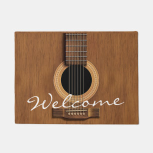 Warm Wood Acoustic Guitar Doormat