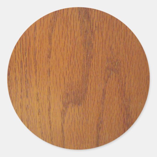 Warm Wood Grain Texture Classic Round Sticker