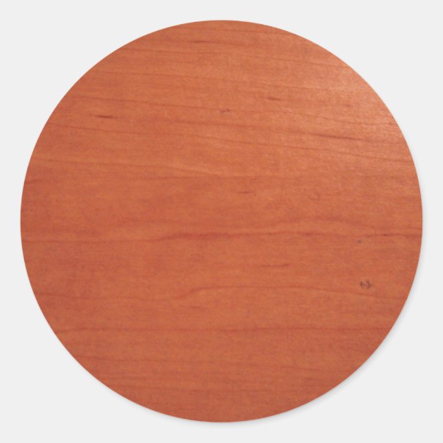 Warm Woodgrain Texture v.2 Classic Round Sticker (Front)