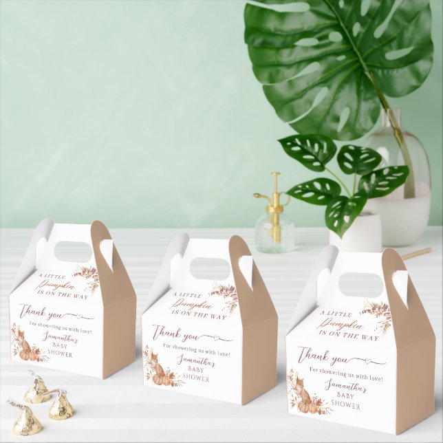 Warm Woodland Fox Pumpkin Thank You Favor Box (Multiple)