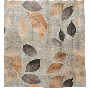 Warm Woodland Leaves and Twig in Earth Tones