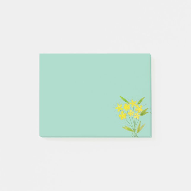 Warm yellow flower bouquet aesthetic Post-it Notes (Front)