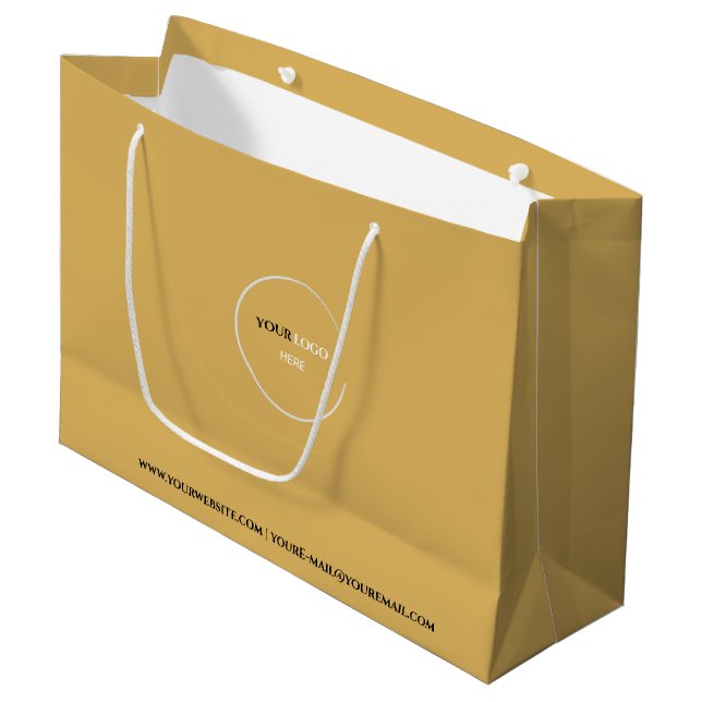 Warm Yellow Large Gift Bag (Front Angled)