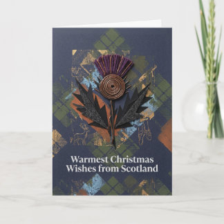 Warmest Christmas Scotland Thistle Card