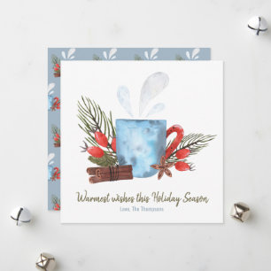 Warmest Holiday Wishes Cozy Mug Card