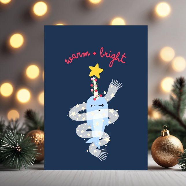 Warmest Narwhal - Holiday Greeting Card (Creator Uploaded)