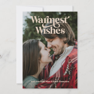 Warmest Wishes Full Page Photo Holiday Card