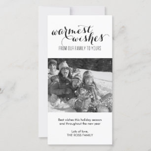 Warmest Wishes Holiday Photo Card
