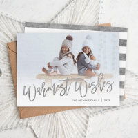 Warmest Wishes Silver Script Photo Overlay