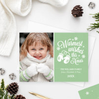 Warmest Wishes This Xmas Green Photo Greeting