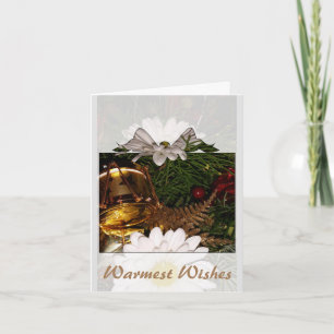 Warmest Wishes winter holiday season greeting card