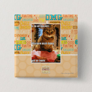 Warmin mah buns 2 inch square button