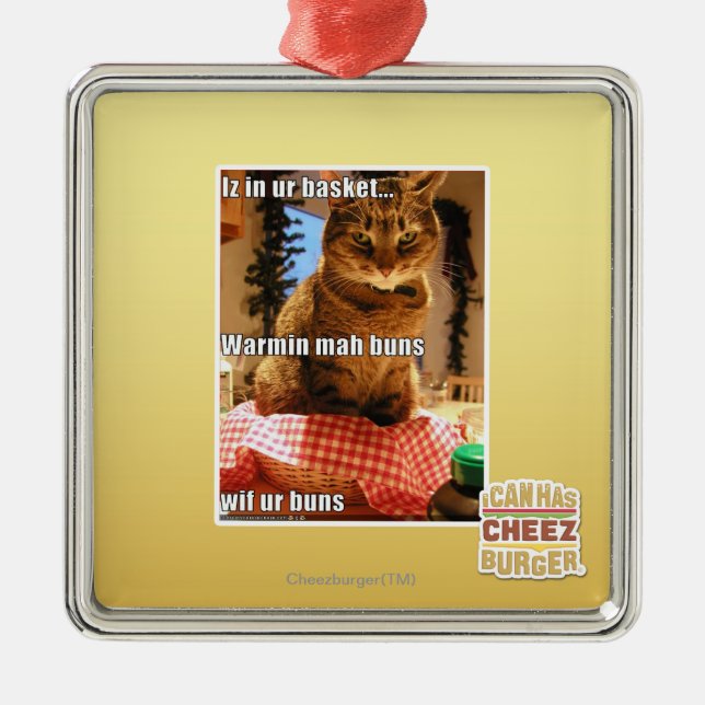 Warmin mah buns metal ornament (Front)