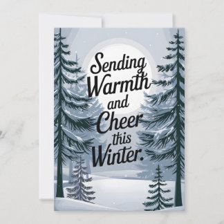 Warmth and Cheer Holiday - Christmas Card