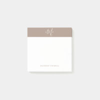 Warmth Beige Monogrammed Script