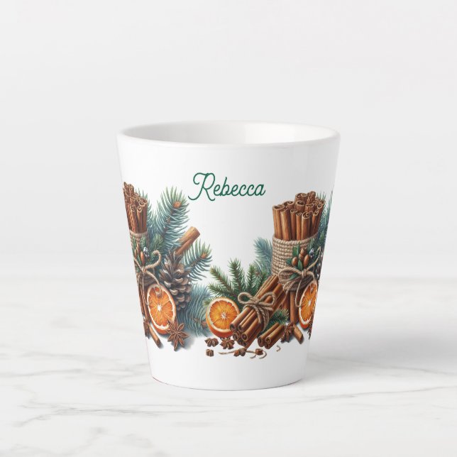 Warmth in Every Sip Personalized Name Latte Mug (Front)