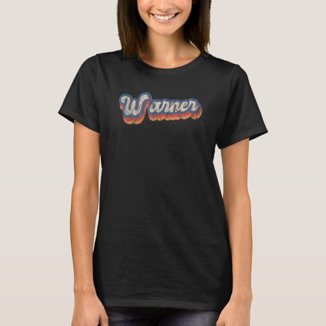 Warner Personalized Name Custom Lettering 70's T-Shirt (Front)