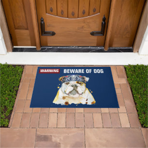 Warning -24" x 36" Door Mat