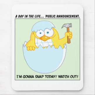 Warning: About to Snap Stressed Out Chick Mouse Pad