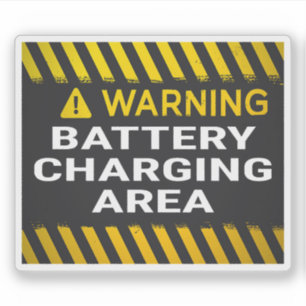 Warning Battery Charging Area