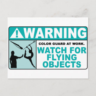 Warning- Beware of Flying Objects! Postcard