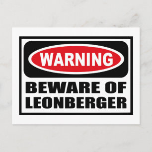 Warning BEWARE OF LEONBERGER Postcard