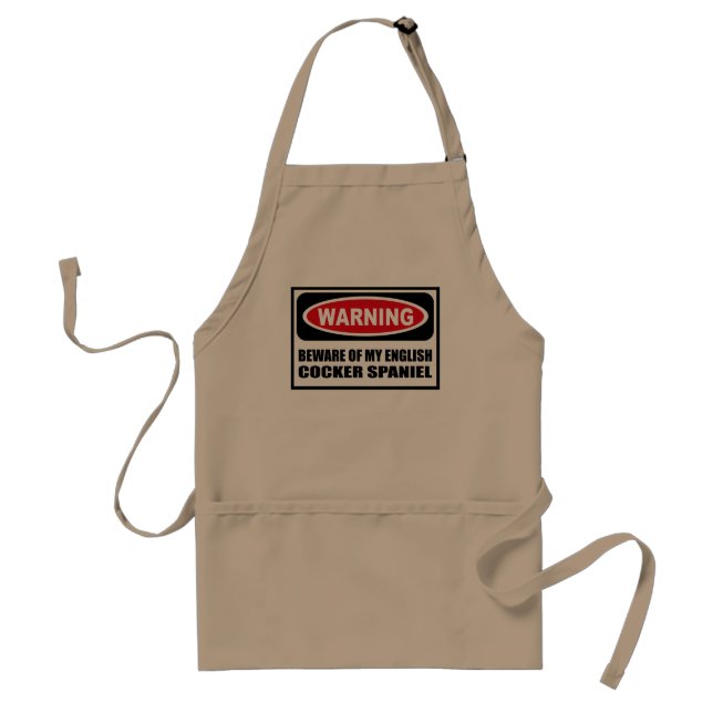 Warning BEWARE OF MY ENGLISH COCKER SPANIEL Apron (Front)