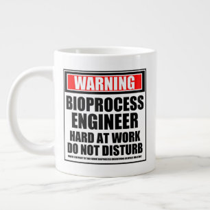 Warning Bioprocess Engineer Hard At Work Large Coffee Mug