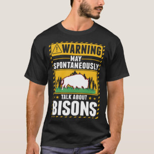 Warning Bison Water Buffalo T-Shirt