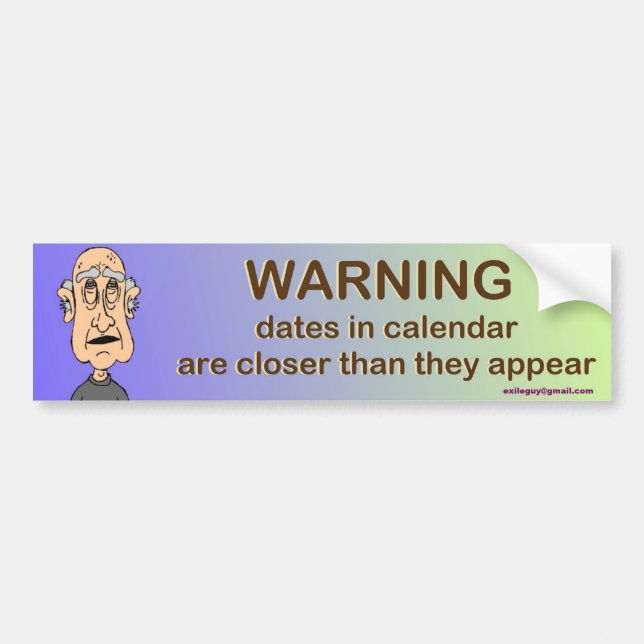 WARNING BUMPER STICKER (Front)