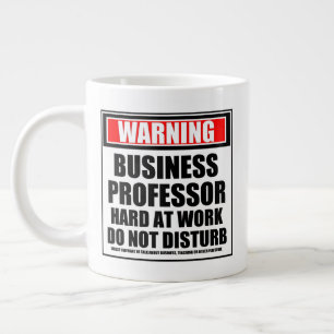 Warning Business Professor Hard At Work Large Coffee Mug