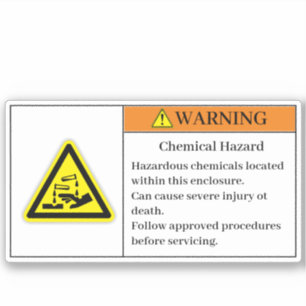 Warning Chemical Hazard Label C2