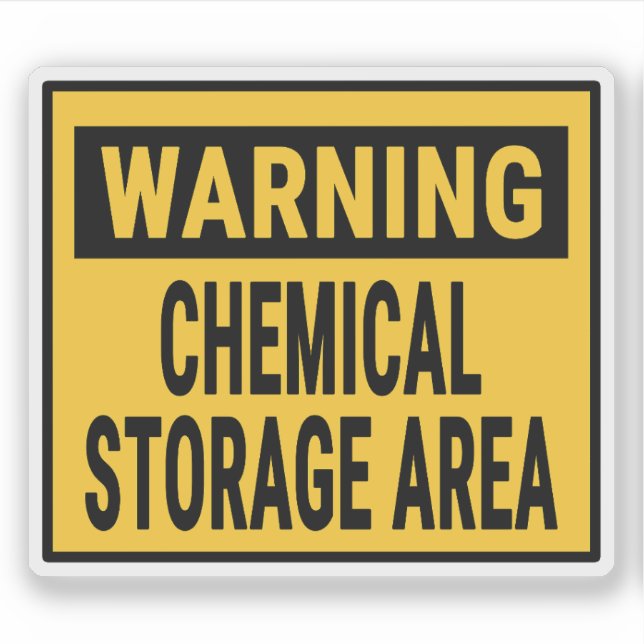 Warning Chemical Storage Area (Front)