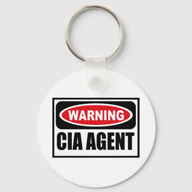 Warning CIA AGENT Key Chain (Front)