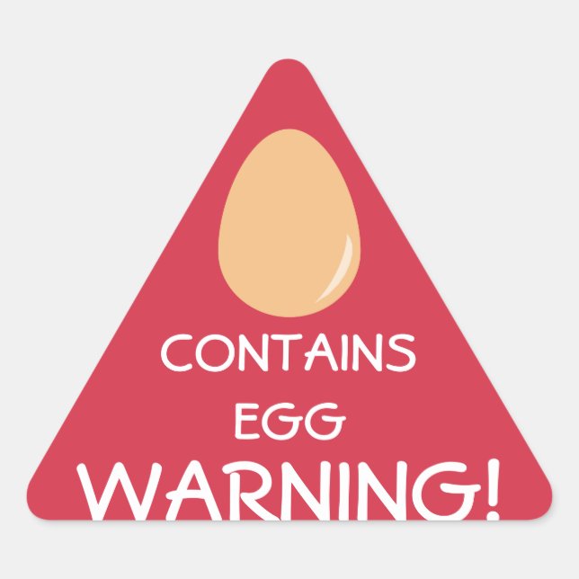 Warning Contains Egg Allergen Label (Front)