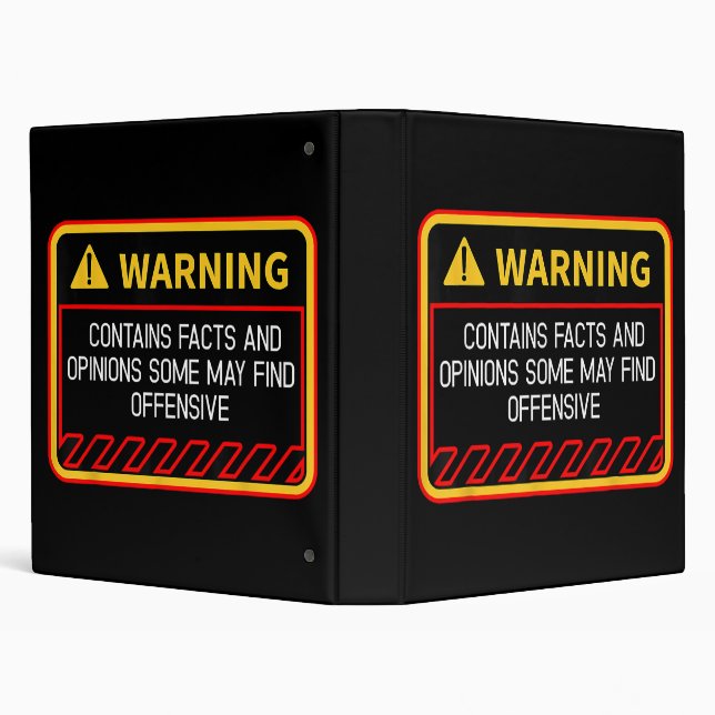 Warning Contains Facts May Find Offensive Humour Binder (Background)