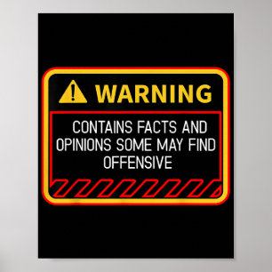 Warning Contains Facts May Find Offensive Humour Poster