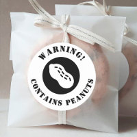 Warning contains nuts Food Label