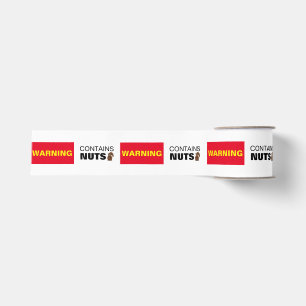 WARNING Contains Nuts Grosgrain Ribbon